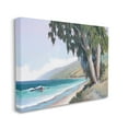 thumbnail image 3 of Stupell Seaside Vegetation Beach Waves Cove Landscape Painting Gallery Wrapped Canvas Print Wall Art, 3 of 5
