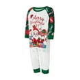 thumbnail image 3 of Elippeo Christmas Pajamas for Family Long Sleeve Santa Snowman Reindeer Print Tops + Pants Set Winter Sleepwear, 3 of 10