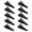 carbon pattern, variant on Upgraded Fish Fin Spoiler 10Pcs Black Color Car Roof Fish Fin Spoiler Wing set Generators for Vehicle