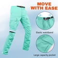 thumbnail image 4 of Women's Convertible Hiking Pants: 3 in 1 Zip-Off Lightweight Quick-Dry Water-Resistant with 5 Deep Pockets for Travel Light Blue L, 4 of 8