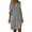 Grey, variant on GDREDA Elegant Women's Casual Long Dress with High Waist Tie and Comfortable Round Neck Design Blue,S