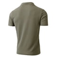 thumbnail image 5 of Men's Breeze Polo Shirt Ice Silk Wearbreeze Shirts Breathable Collared Short Sleeve Top for Casual, Golf and Business Casual Wear Army Green L, 5 of 5