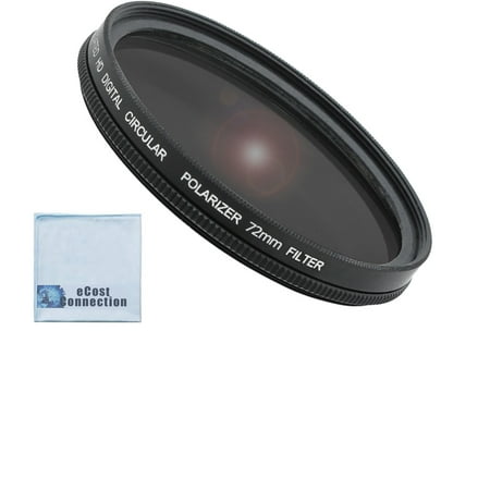 72mm Pro Series High Resolution Circular Polarized Filter & an eCostConnection Microfiber Cloth