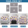 thumbnail image 6 of Xoenoiee Purple Daisy Flower Print Recliner Chair Covers 4-Pieces Recliner Covers Stretch 1 Seat Reclining Chair Cover Washable Lazyboy Recliner Covers Furniture Protector for Living Room, 6 of 7