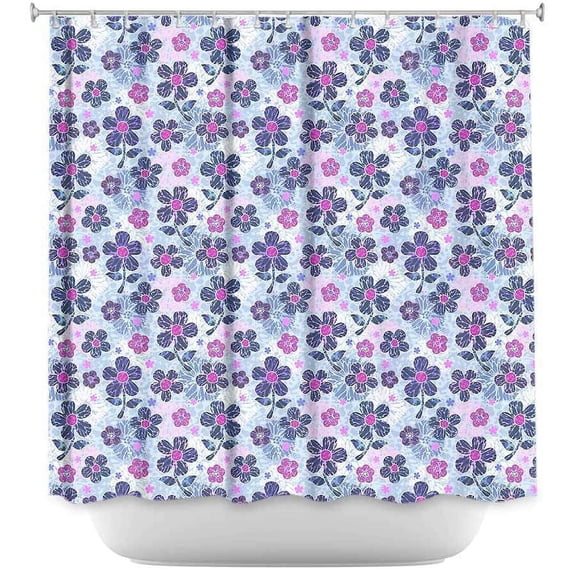 Shower Curtains 70" x 73" from DiaNoche Designs by Julia Grifol - Flowers Mix I
