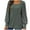 Green, variant on Annhoo Long Sleeve Shirts for Women Fall Casual Square Neck Long Sleeve Knitted Tops Fashion Side Slit Blouses