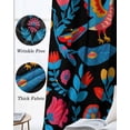 thumbnail image 3 of Spring Floral Blackout Curtains for Bedroom Living Room Darkening Curtains 54 Inch Long Modern Abstract Art Birds Short Curtain for Small Window Treatment Thermal Insulated Grommet Drapes 42"x54"x2, 3 of 9