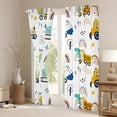 thumbnail image 3 of Erosebridal Dinosaur Car Window Curtains 52"Wx63"L Construction Vehicle Curtains Cartoon Truck Curtains & Drapes Rainbow Excavator Dino Window Treatments 2 Panels Bedroom Decor, 3 of 5
