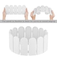 thumbnail image 5 of Evelyne Garden Border Edging: Wooden Fence Design - 8pcs White Yard Landscaping Fence Liner Lawn Edge Barrier - 10ft Kit of Decorative Lawn Landscape Panels Elements - GMT-10374-D08, 5 of 8