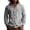 12#Gray, variant on Mens Cotton Linen Hoodies Long Sleeve Button Down Shirts Casual Hawaiian Beach Yoga Sweatshirts