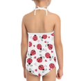 thumbnail image 5 of FOR U DESIGNS Soft One Piece Bathing Suit Size 7-8 Years Adorable Ladybug Off Shoulder Summer Beach Swimwear for Girls Novelty Summer Swimsuit, 5 of 6