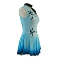 thumbnail image 3 of LIUHUO Figure Skating Dress for Girls & Women, Light Blue Gradient One - Shoulder with Rhinestones, Customizable, 3 of 10