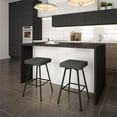 thumbnail image 2 of Amisco Robin 24.88" Swivel Counter Stool - Charcoal Gray Polyester/Black Metal, 2 of 7
