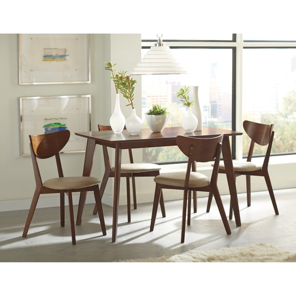 Benzara Wooden Sylvan Dining Table, Warm Brown - Walmart.com