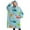 LightBlue Cartoon Dinosaurs-2, variant on Oversized Wearable Blanket Hoodie,LightBlue Cartoon Dinosaurs Pattern Sherpa Blanket Hoodie with Super Pockets,Super Warm Fuzzy Pullover for Women & Men