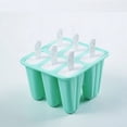 thumbnail image 1 of Molde para paletas, moldes para paletas, 6 piezas de moldes para paletas de silicona, molde para paletas sin BPA, reutilizable de fácil liberación, para hacer paletas (verde)-verde-6 moldes Sailing Electrónica, 1 of 4