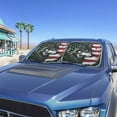 thumbnail image 2 of Binienty Wolf American Flag Car Sun Shade Foldable Sunshade Easy to Clean Lightweight Machine Washable Sun Visor Business Style Magnetic Sunshade Gifts for Friends and Family, 2 of 7