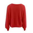 thumbnail image 4 of Fesfesfes Ladies Loose Sweater V-neck Solid Color Button Pullover Tops Women Fall Sweater Outer Sweaters Plus Size $10, 4 of 7