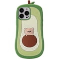 thumbnail image 2 of 3D Avocado Case for iPhone 13 Pro Max,iPhone 13 Pro Max Avocado Case,3D Cute Cartoon Kids Girls Women Kawaii Lovely Bear, 2 of 4