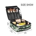 thumbnail image 3 of FORMRS Travel Makeup Bag Large Capacity Train Case Cosmetic Organizer with Adjustable Dividers, Army Green Camouflage Pattern, 3 of 8