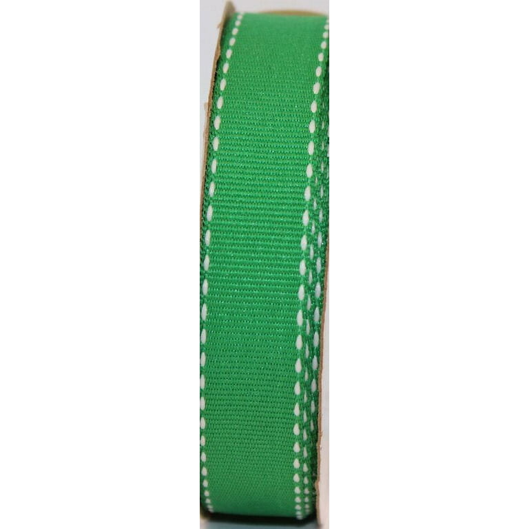 3/8 inch / 1mm widte- 10-50y Green tone Soft Ombre Grosgrain Ribbon w/ loop  L258