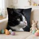 thumbnail image 5 of Spring Cute Pet Patterns Imitation Embroidery Cushion Cover Soft Throw Pillow Cover For Sofa And Chair Ideal Choice For Spring Easter Sofa And Bedroom Decor, 5 of 6