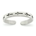 thumbnail image 1 of 925 Sterling Silver Vintage Crosses Adjustable Toe Ring Open Midi, 1 of 6