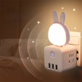 thumbnail image 1 of up to 65% off Iumwxz Intelligent Voice Controlled LED Night Light with Adjustable Light Color and Brightness USB Plug-in Luminous Bedside Night Light Home Decor Canada Day Summer Clearance, 1 of 6