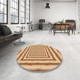thumbnail image 4 of Ahgly Company Tapis d'Intérieur Lavables en Machine, Carré Transitionnel Orange Jaune, Carré de 6', 4 of 7