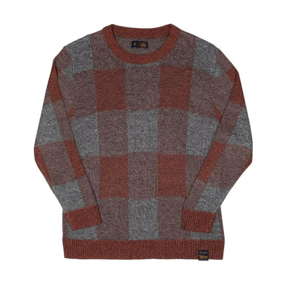 Junior Boys Sweater ORANGE CHECK