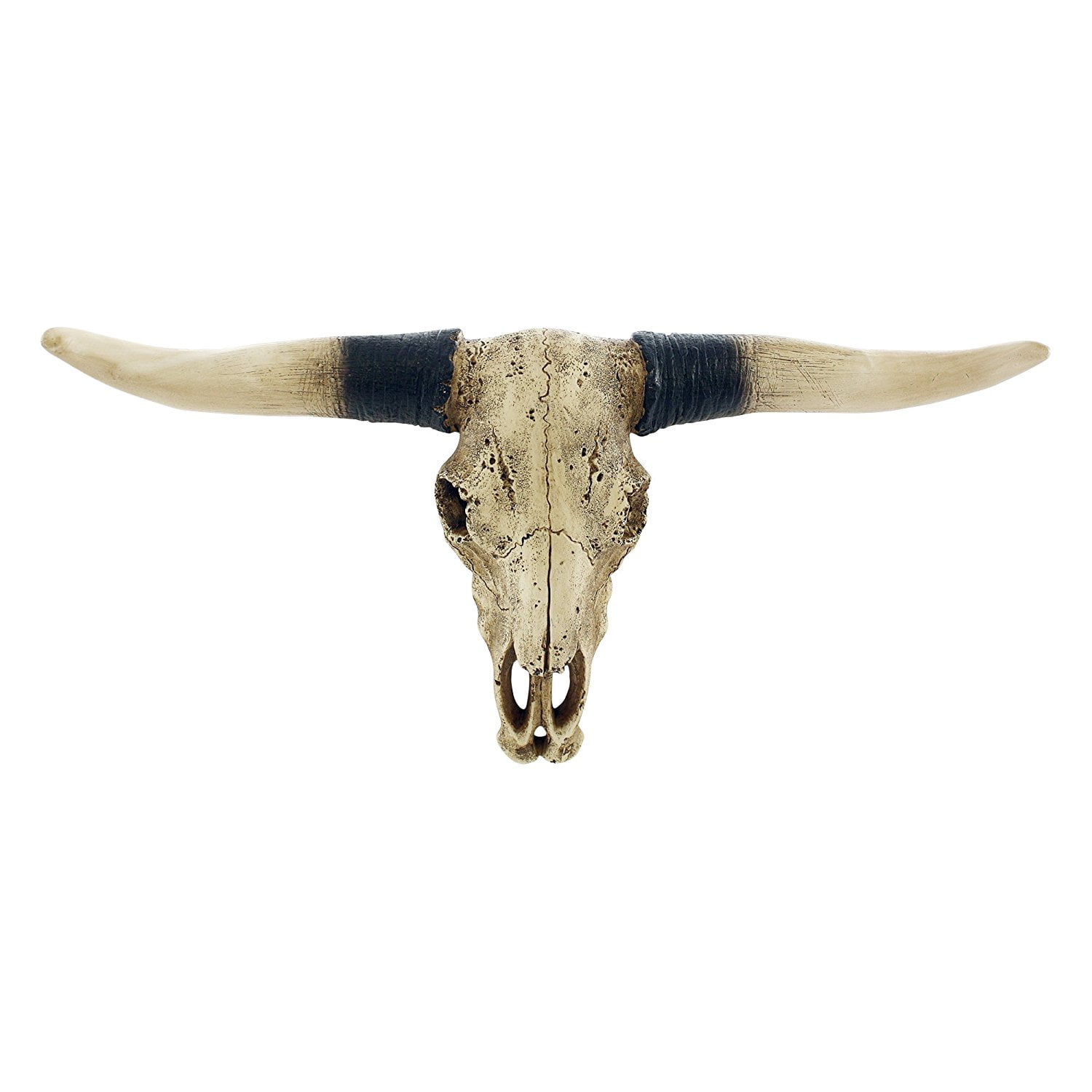 Buffalo Bison Skull Trophy Horns Plaque Wall Mounted Tribal Design Resin Head 2063
