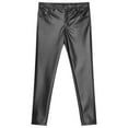 thumbnail image 4 of Sxiwei Men's Leather Pants Punk Rock Tight Skinny Leggings Motorcycle Gothic Pants Black 36, 4 of 7