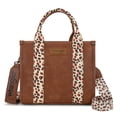 thumbnail image 4 of Wrangler Aztec Tote Bag for Women Boho Shoulder Purse, Leopard-red, 4 of 7