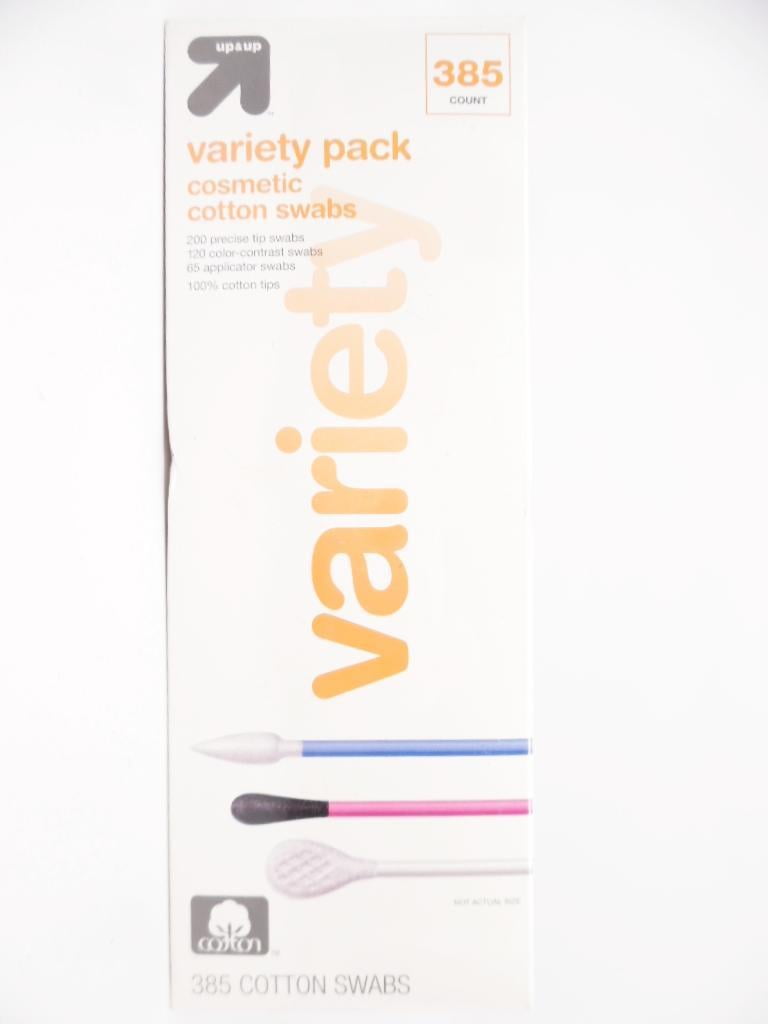 Up & Up Cosmetic Cotton Swabs & Applicator Variety Pack Multicolored