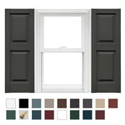 Mid America Raised Panel Vinyl Shutters 12 Inch Width (1 Pair)