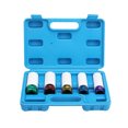 thumbnail image 1 of 5Pcs Wheel Nut Socket Thin Wall Deep Impact Socket Set 15mm 17mm 19mm 21mm 22mm, 1 of 4