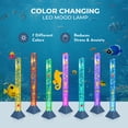 thumbnail image 3 of Brewish 3FT Bubble Fish Floor Lamp, 7 Color Changing LED Night Light, Fake Aquarium Sensory Lamps for Autism, Home Decor, Unique Gift - Blue Base, 3 of 10