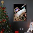 thumbnail image 3 of Kit de pintura de diamante redondo completo DIY 5D pavo real blanco decoración del hogar 30x40cm, 3 of 9