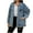 Blue, variant on Women's Pilar Long Denim Shirt Jacket Women's Baggy Trucker Jacket, Blue Denim Jacket Women's Casual Lapel Solid Blue Lazy Style Jean Jacket S-4 Blue M