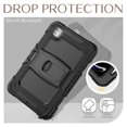 thumbnail image 4 of Case for iPad Pro 11 2022 2021 2020 2018/Air4/Air5, Protective Silicone PC Cover with Screen Protector & Adjustable Kickstand & Shoulder Strap & Pencil Holder & 3-layer Protection, Black, 4 of 8