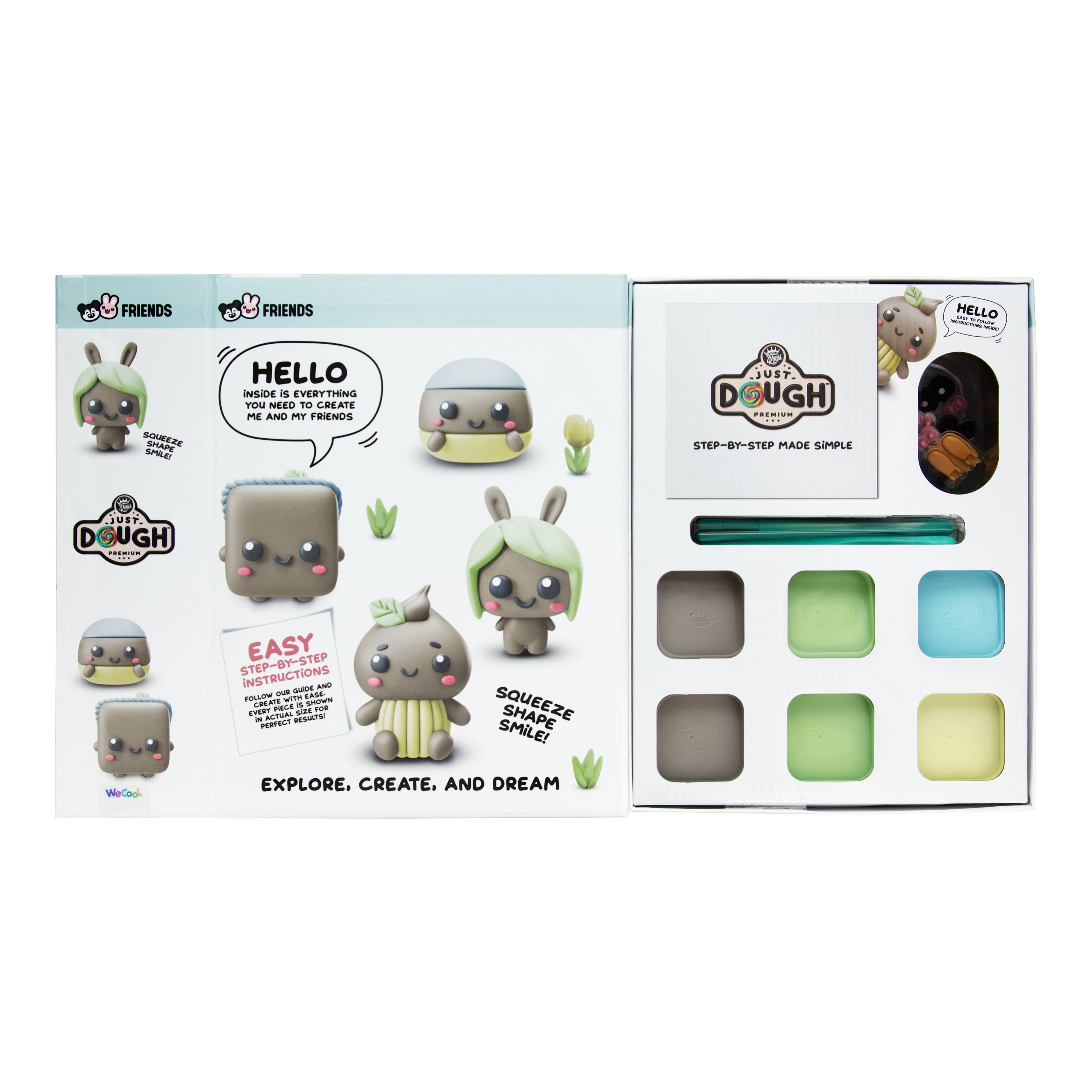 Compound Kings, Just Dough, Play Dough, Dumpling Character Pack, Multicolor, Children Ages 3 and up