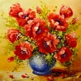 thumbnail image 1 of DIY Diamond Painting Kit for Home Decoration - 30x30cm Floral Design with High-Definition Canvas, Colorful Resin Rhinestones, and Complete Tools (Pen, Glue, Tray) - Optional Flower Patterns, Unframed, 1 of 6