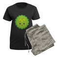 thumbnail image 5 of CafePress - Cute Happy Kawaii Pickle Slic Women's Dark Pajamas - Women's Short Sleeve Print T-Shirt and Pants Dark Cotton Pajama Set, 5 of 7