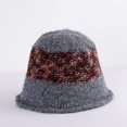 thumbnail image 4 of CoCopeaunts Autumn Knitting Bucket Hats for Womens Fashion Comfortable Panamas Foldable Splicing Color Roll-up Brim Knit Hat, 4 of 8