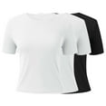thumbnail image 4 of Fashion Tops For Women Fitted Short Sleeve Basic Tee Slim Fit Shirts Women Short Sleeve Tops Tan Raglan Shirt Women Stretch Shirts for Women Long Sleeves Medium Short Ladies Long Sleeve Shirts Shirts, 4 of 5