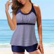 thumbnail image 2 of MKLEKYY Trajes De Baño Women Tankini Swimsuit Top With Shorts Two Piece Bathing Suit, 2 of 6