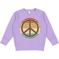 thumbnail image 2 of Inktastic Retro Peace Sign Sunset Toddler Sweatshirt, 2 of 4