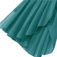 thumbnail image 6 of Jizyo Women V-Neck Chiffon Ballet Dance Dress Gymnastics Leotard Dress Lyrical Dance Costumes Green M, 6 of 7