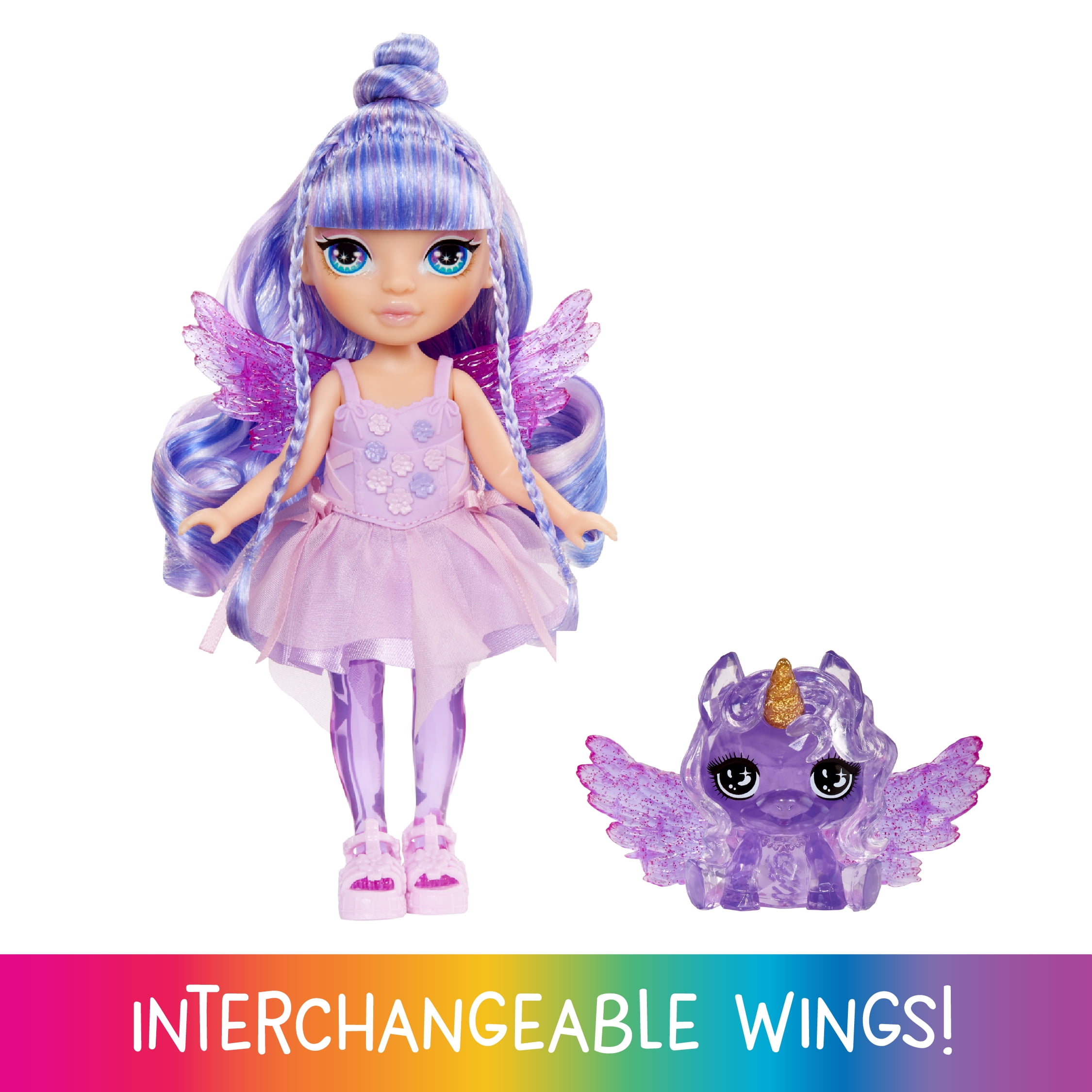 Rainbow High Littles Rainbow Fantasy Fairies Doll- Amethyst (Purple)