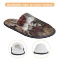 thumbnail image 3 of Fotbe Vintage Collage Girl Butterfly Pantuflas Peludas para Mujer con Estampado, Zapatillas de Peluche, Zapatos de Invierno para Casa, Uso Interior y Exterior-Medium, 3 of 8